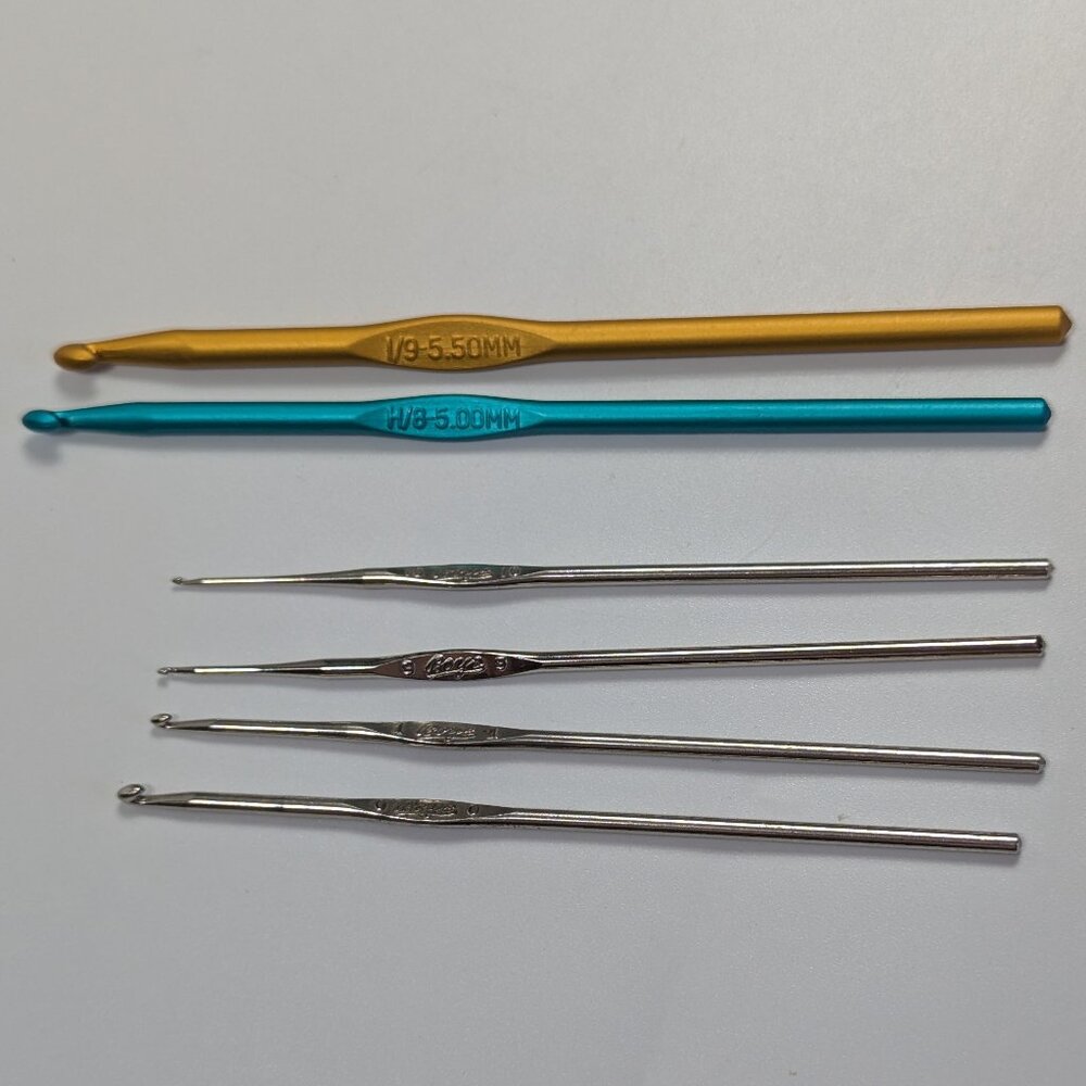 Vintage Boye USA Crochet Hooks Metal & Aluminum Various Sizes